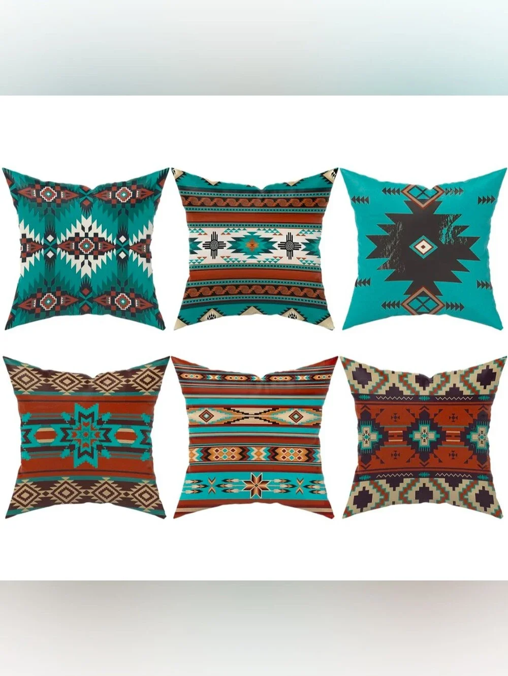 Southwestern Throw Pillow Covers - Set Of 6. These Are Covers Only No Pillows!
